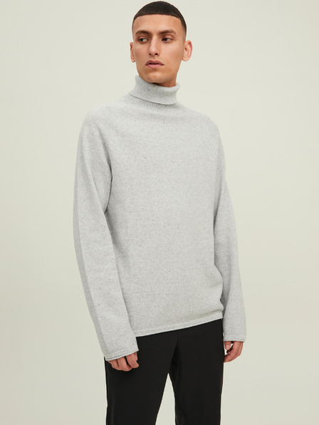 Jack & Jones Světle šedý pánský rolák Jack & Jones Hill