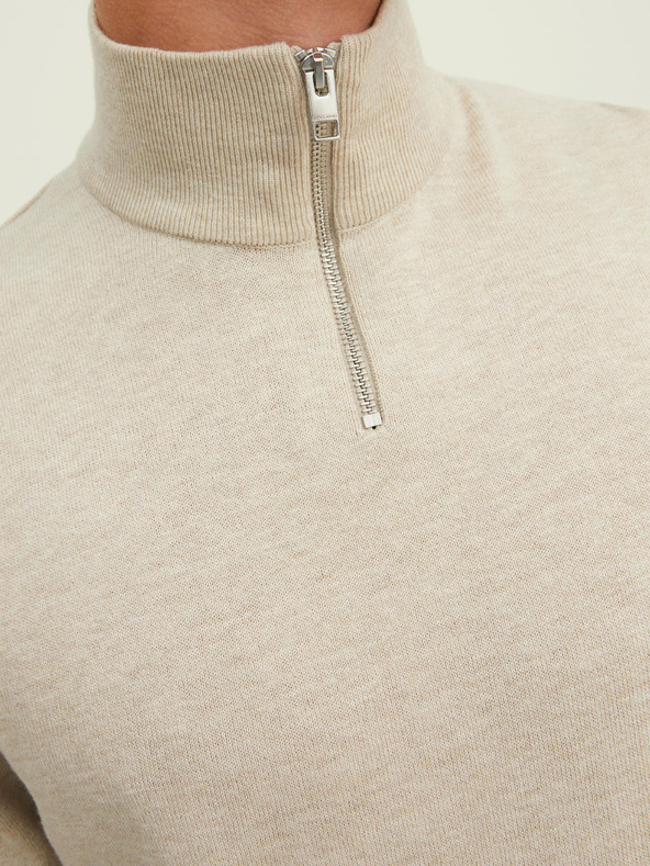 Jack & Jones Béžový pánský svetr Jack & Jones Emil