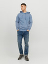 Jack & Jones Modrá pánská mikina s kapucí Jack & Jones Drew