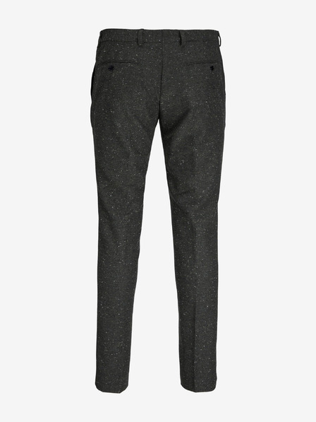 Jack & Jones Tmavě šedé pánské kalhoty s příměsí vlny Jack & Jones Franco