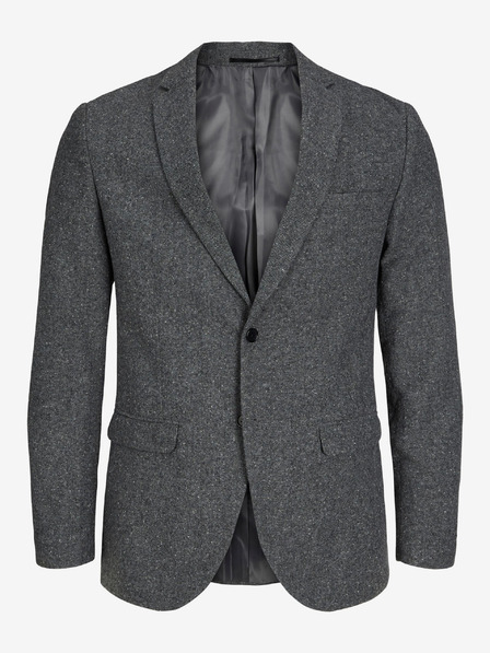 Jack & Jones Šedé pánské sako s příměsí vlny Jack & Jones Franco