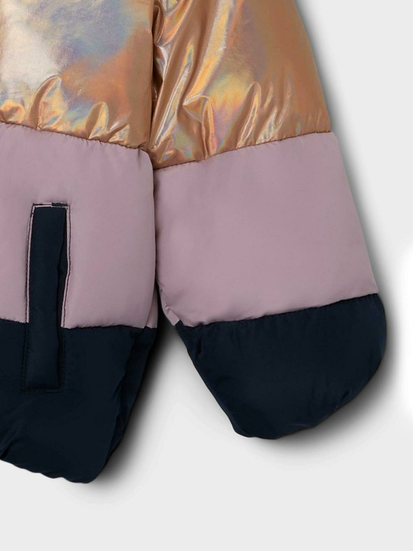 name it Růžovo-modrá holčičí prošívaná bunda name it Mille