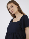Jacqueline de Yong Tmavě modrý dámský lněný top JDY Say