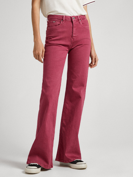 Pepe Jeans Vínové dámské flared fit džíny Pepe Jeans Willa