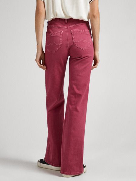 Pepe Jeans Vínové dámské flared fit džíny Pepe Jeans Willa