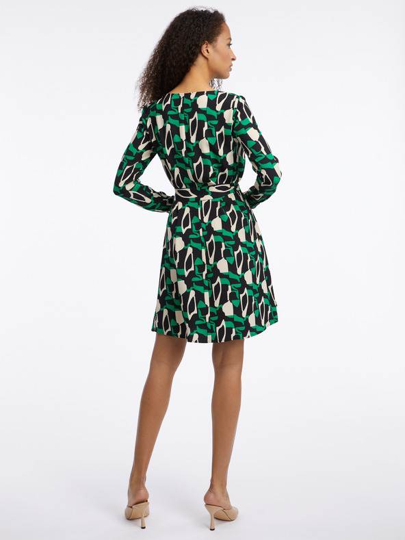 Orsay Zelené dámské vzorované šaty ORSAY