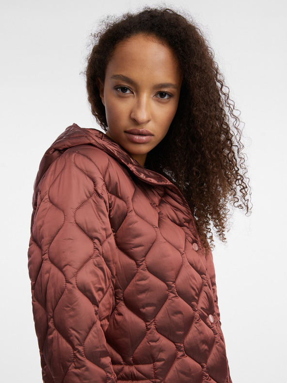 Orsay Hnědý dámský lehký prošívaný kabát ORSAY