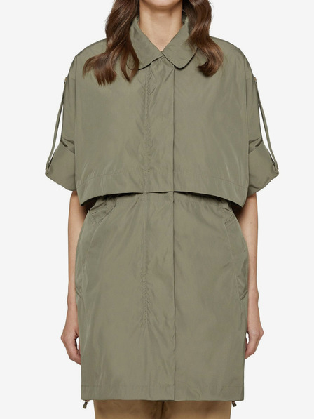 Geox Khaki dámská oversize parka s ohrnutelnými rukávy Geox Pisa