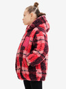 Desigual Růžová holčičí zimní kostkovaná bunda Desigual Blake