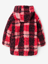 Desigual Růžová holčičí zimní kostkovaná bunda Desigual Blake