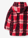Desigual Růžová holčičí zimní kostkovaná bunda Desigual Blake
