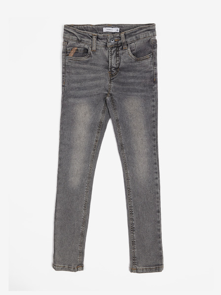 name it Šedé holčičí skinny fit džíny name it Pete