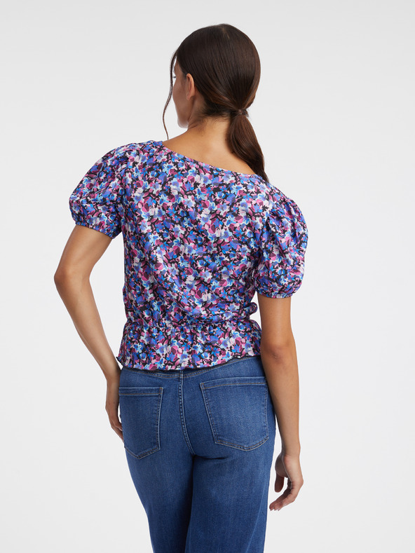 Orsay Fialový dámský květovaný top ORSAY