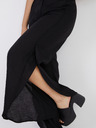 AWARE by VERO MODA Černé dámské kalhoty s příměsí lnu AWARE by VERO MODA Fia