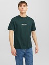 Jack & Jones Tmavě zelené pánské tričko Jack & Jones Vesterbo