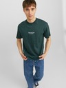 Jack & Jones Tmavě zelené pánské tričko Jack & Jones Vesterbo