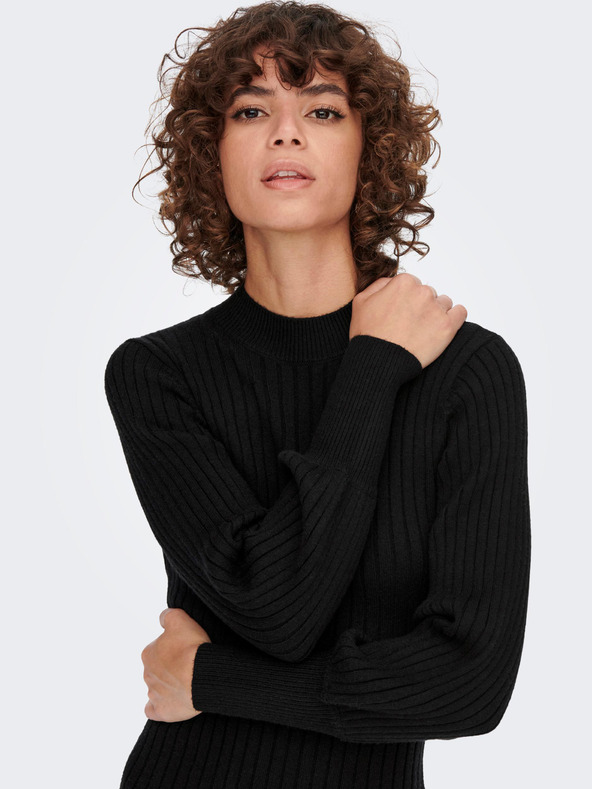 Jacqueline de Yong Černé dámské svetrové šaty JDY Magda