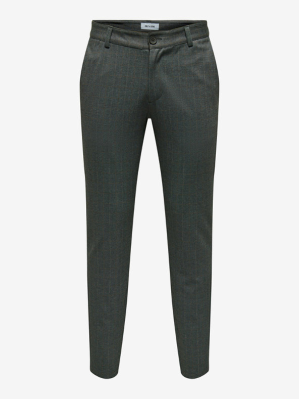 ONLY & SONS Šedé pánské kostkované chino kalhoty ONLY & SONS Mark