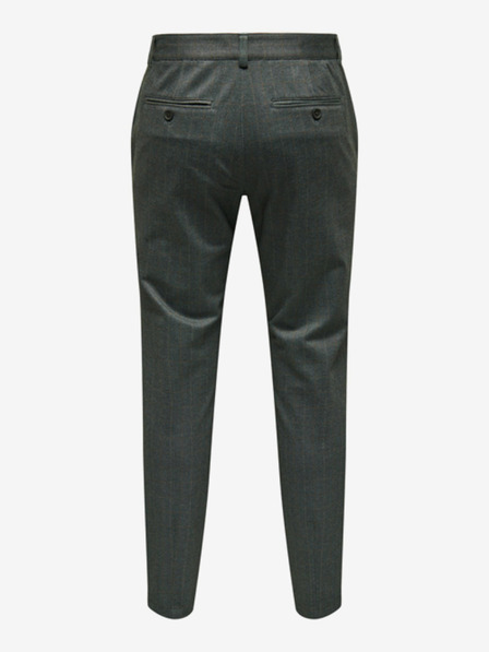 ONLY & SONS Šedé pánské kostkované chino kalhoty ONLY & SONS Mark