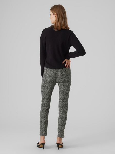 AWARE by VERO MODA Šedé dámské vzorované kalhoty AWARE by VERO MODA Gracelynn