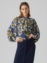 AWARE by VERO MODA Zeleno-modrá dámská květovaná halenka AWARE by VERO MODA Grayce