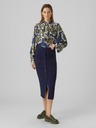 AWARE by VERO MODA Zeleno-modrá dámská květovaná halenka AWARE by VERO MODA Grayce