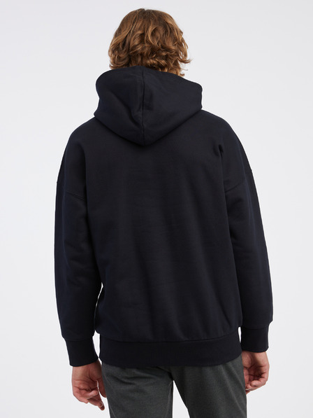 ONLY & SONS Černá pánská basic mikina s kapucí ONLY & SONS Dan