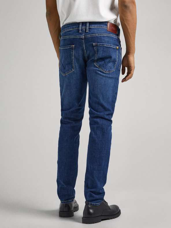 Pepe Jeans Modré pánské skinny fit džíny Pepe Jeans Finsbury
