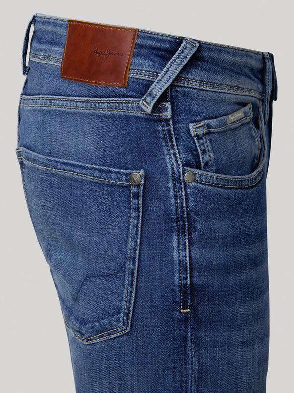 Pepe Jeans Modré pánské skinny fit džíny Pepe Jeans Finsbury