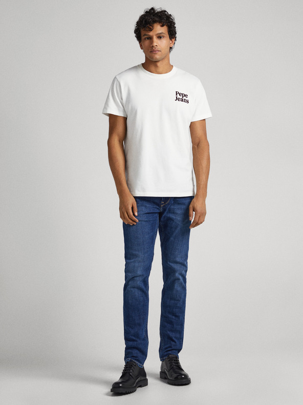 Pepe Jeans Modré pánské skinny fit džíny Pepe Jeans Finsbury
