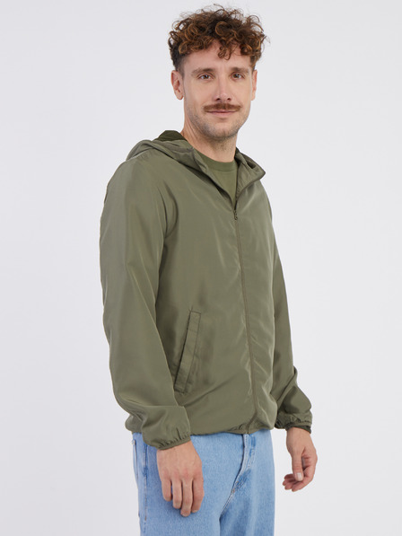 Jack & Jones Khaki pánská lehká bunda s kapucí Jack & Jones Cali