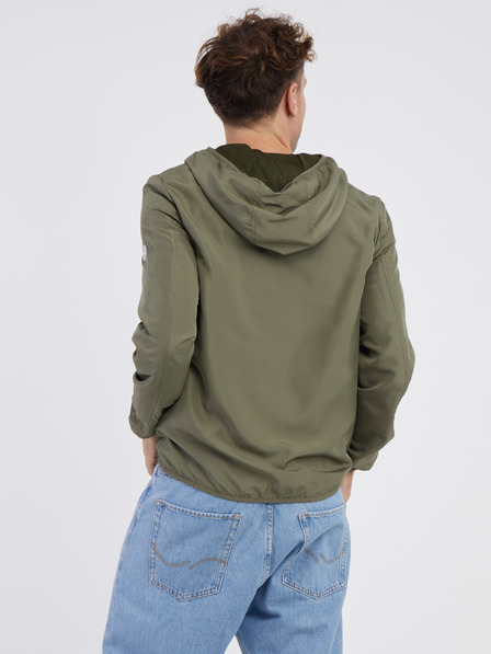 Jack & Jones Khaki pánská lehká bunda s kapucí Jack & Jones Cali