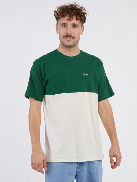 Vans Bílo-zelené pánské tričko VANS Colorblock