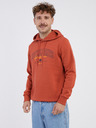 Jack & Jones Cihlová pánská mikina s kapucí Jack & Jones Larry