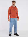 Jack & Jones Cihlová pánská mikina s kapucí Jack & Jones Larry