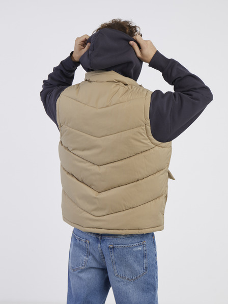Jack & Jones Béžová pánská prošívaná vesta Jack & Jones Vester