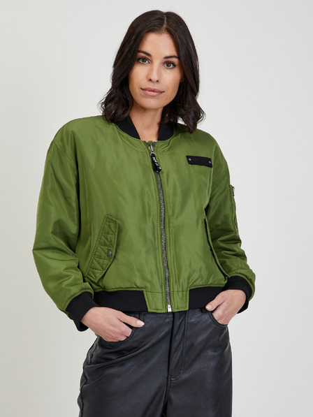 Pepe Jeans Zelený dámský bomber Pepe Jeans Anette