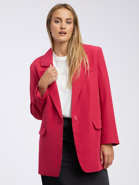 ONLY Tmavě růžové dámské oversize sako ONLY Lana