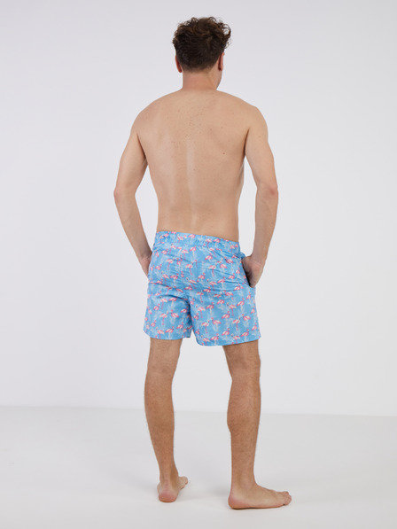 Jack & Jones Modré pánské vzorované plavky Jack & Jones Fiji