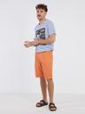 Pepe Jeans Oranžové pánské kraťasy s příměsí lnu Pepe Jeans