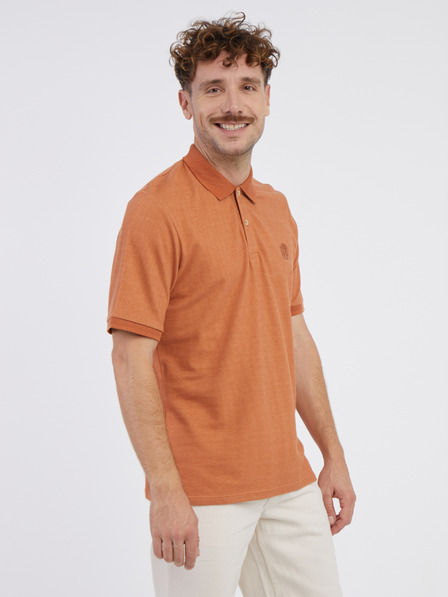 Jack & Jones Cihlové pánské žíhané tričko Jack & Jones Caleb