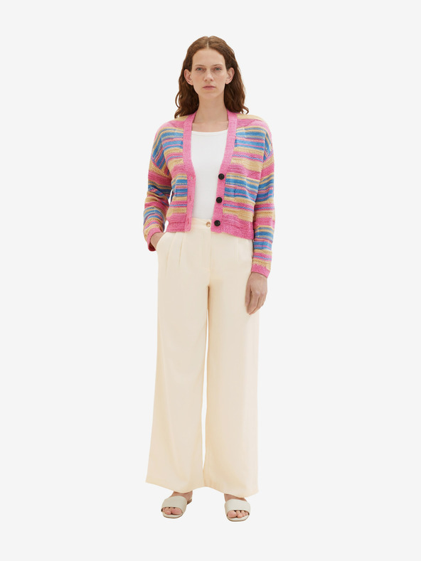 Tom Tailor Růžový dámský pruhovaný svetr Tom Tailor