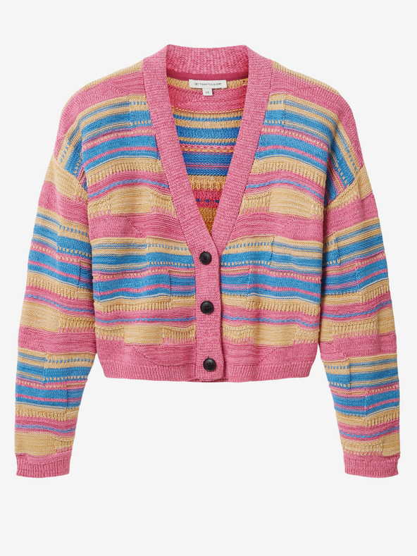 Tom Tailor Růžový dámský pruhovaný svetr Tom Tailor