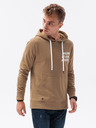 Ombre Clothing Hnědá pánská mikina s potiskem na zádech Ombre Clothing