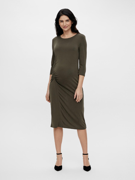 Mama.licious Khaki těhotenské pouzdrové midišaty Mama.licious Ariella