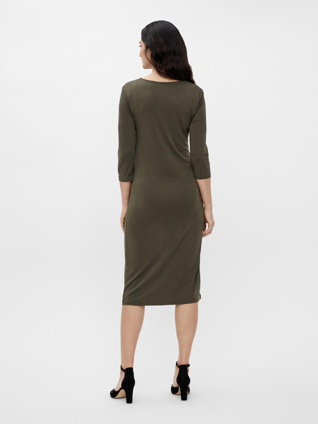 Mama.licious Khaki těhotenské pouzdrové midišaty Mama.licious Ariella