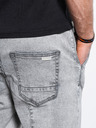 Ombre Clothing Šedé pánské džínové kraťasy Ombre Clothing W361