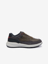 Geox Černo-khaki pánské tenisky se semišovými detaily Geox