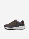 Geox Černo-khaki pánské tenisky se semišovými detaily Geox