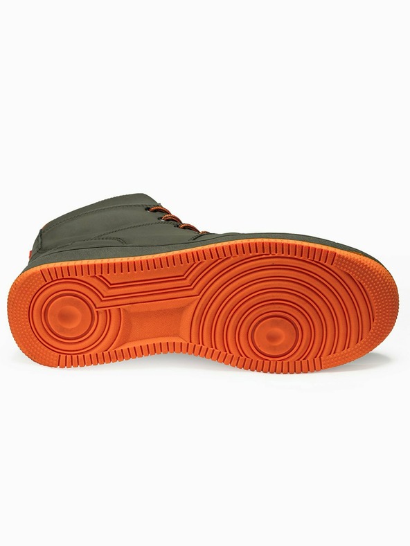 Ombre Clothing Khaki pánské kotníkové tenisky T311